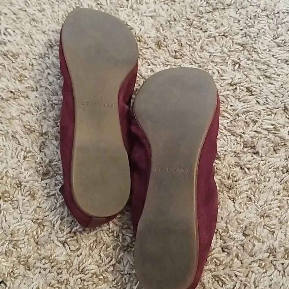 Cole Haan maroon suede flats size 6.5 - Picture 6 of 7
